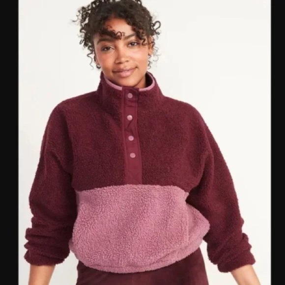 Old navy Sherpa 1/4 Snap Sweater - Picture 1 of 5